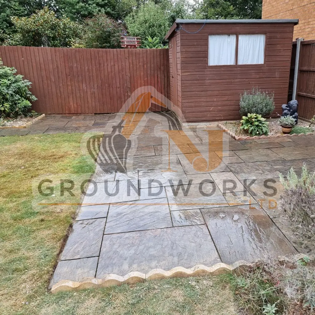 NJ groundworks porcelain patio paving slabs peterborough natural patio sandstone mix pack cheap block garden transformation cheap landscaping