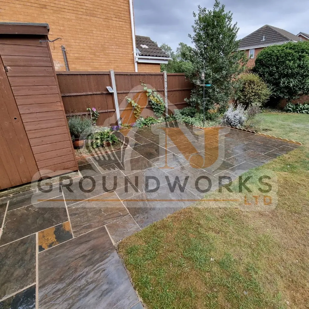 NJ groundworks porcelain patio paving slabs peterborough natural patio sandstone mix pack cheap block garden transformation cheap landscaping