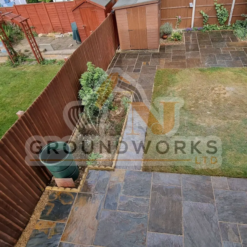 NJ groundworks porcelain patio paving slabs peterborough natural patio sandstone mix pack cheap block garden transformation cheap landscaping