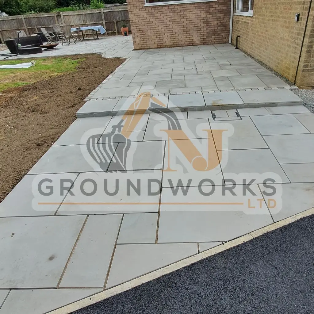 NJ groundworks porcelain patio paving slabs peterborough natural patio sandstone mix pack cheap block garden transformation cheap landscaping