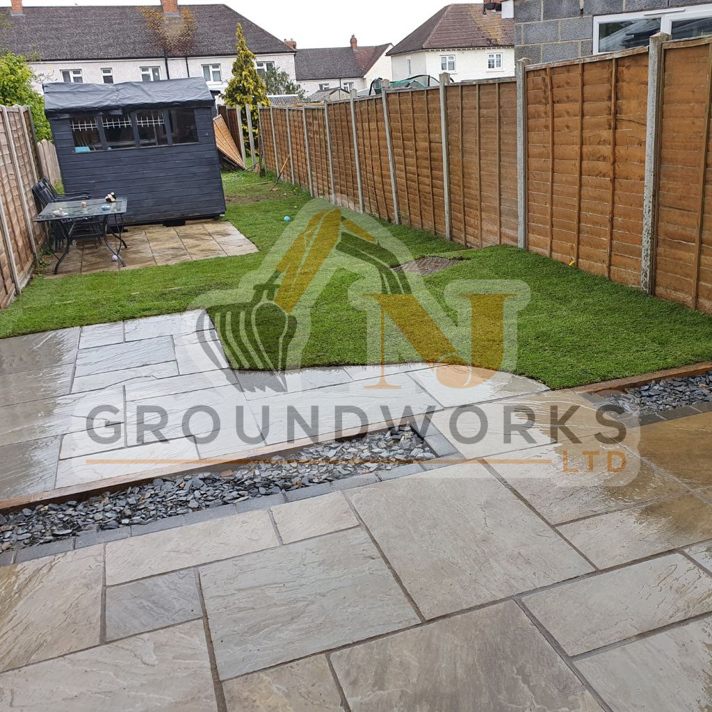 NJ groundworks porcelain patio paving slabs peterborough natural patio sandstone mix pack cheap block garden transformation cheap landscaping