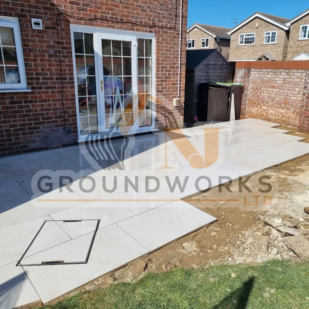 NJ groundworks porcelain patio paving slabs peterborough natural patio sandstone mix pack cheap block garden transformation cheap landscaping