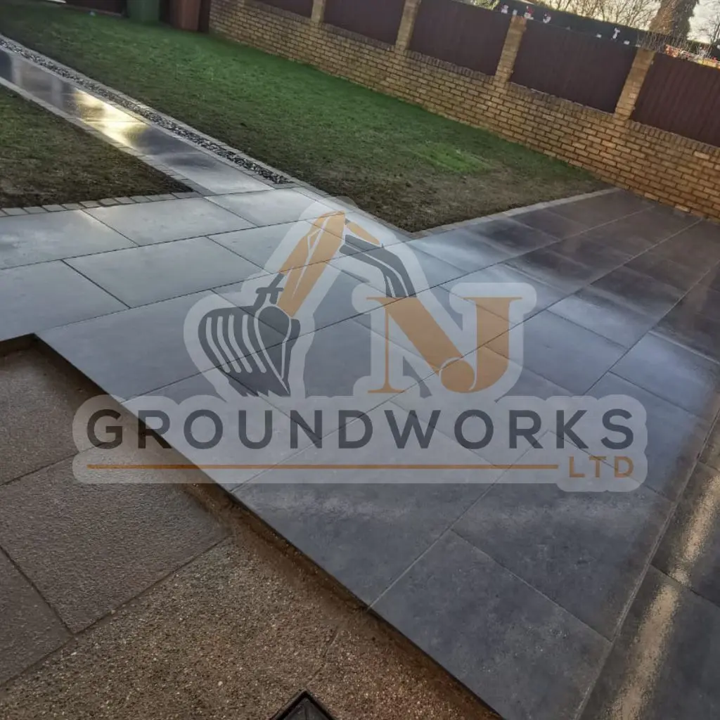 NJ groundworks porcelain patio paving slabs peterborough natural patio sandstone mix pack cheap block garden transformation cheap landscaping