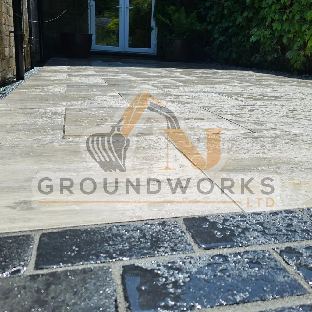 NJ groundworks porcelain patio paving slabs peterborough natural patio sandstone mix pack cheap block garden transformation cheap landscaping