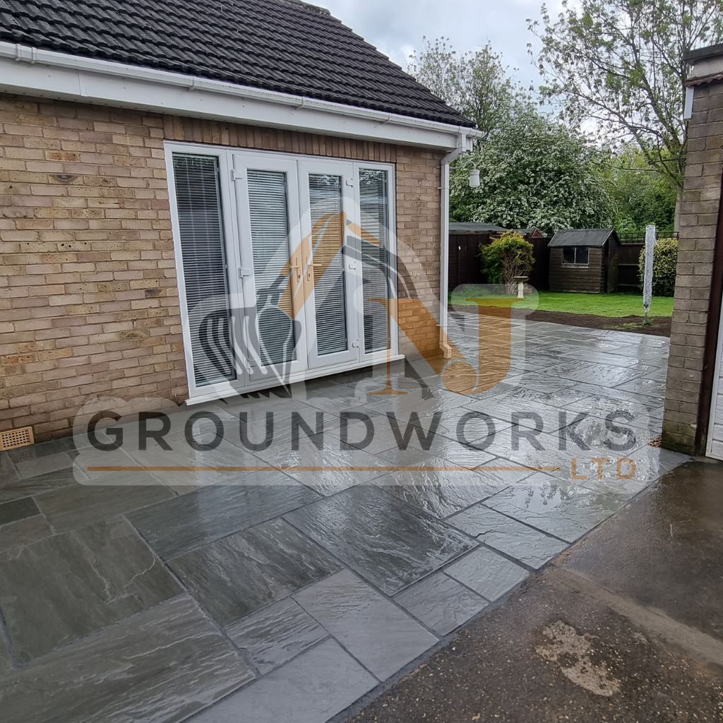 NJ groundworks porcelain patio paving slabs peterborough natural patio sandstone mix pack cheap block garden transformation cheap landscaping