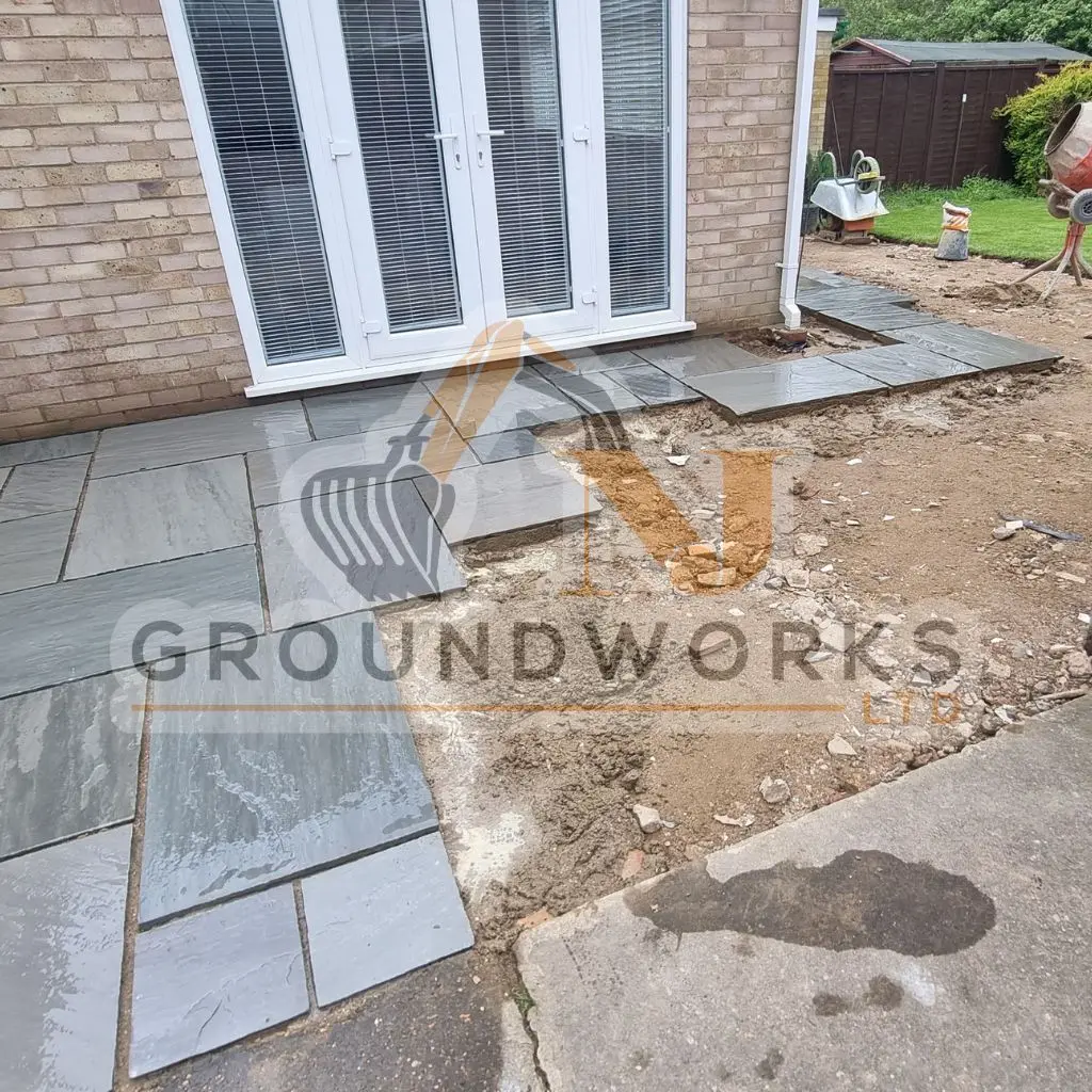 NJ groundworks porcelain patio paving slabs peterborough natural patio sandstone mix pack cheap block garden transformation cheap landscaping