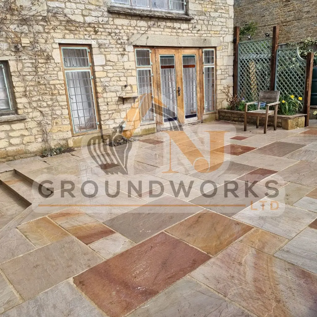 NJ groundworks porcelain patio paving slabs peterborough natural patio sandstone mix pack cheap block garden transformation cheap landscaping